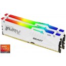 Paměť AMD Kingston DDR5 Fury Beast White RGB 64GB 2x32GB 6000 CL36 EXPO CL 36 KF560C36BWEAK2 64