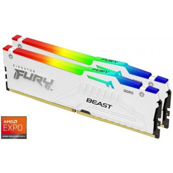 AMD Kingston DDR5 Fury Beast White RGB 64GB 2x32GB 6000 CL36 EXPO CL 36 KF560C36BWEAK2 64
