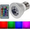 Žárovka RGB LED žárovka E27 3W RGB s dálkovým ovladačem 3 ks