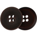 Knoflíky Žirovnice Knoflík 3,5 cm hnědobílý proužek, 365352, sada 3 ks – Hledejceny.cz