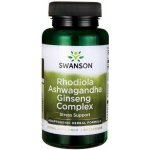 Swanson Rhodiola Ashwagandha a Ginseng Complex 60 kapslí – Hledejceny.cz