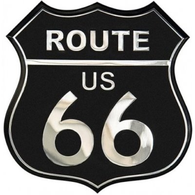 Avisa Hliníkové samolepící 3D logo ROUTE US 66 - – Zbozi.Blesk.cz