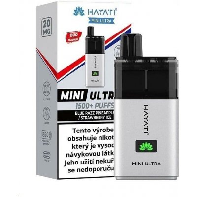 Hayati Mini Ultra Blue Razz Pineapple Strawberry Ice 20 mg 1500 potáhnutí – Hledejceny.cz