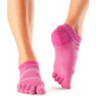ToeSox MEDIUMWEIGHT NO SHOW sportovní prstové ponožky růžová – Zboží Mobilmania