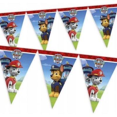Procos Vlaječková girlanda Tlapková Patrola 9 vlajek – Sleviste.cz