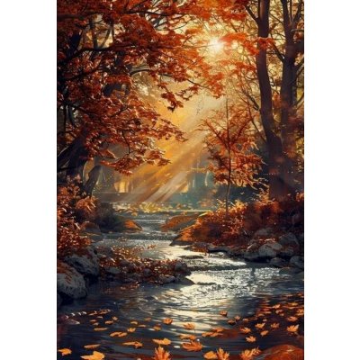 Norimpex diamantové malování Podzimní potok 30 x 40cm – Hledejceny.cz