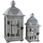 Dřevěná lucerna, S/2 D7098 – Zboží Dáma