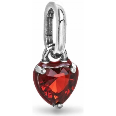PANDORA Korálek 793042C05 Visací mini červené srdce – Sleviste.cz