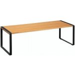 Dřevěná černá loftová police na knihy Blackwood 50,5 cm do obýváku a kanceláře – Zboží Mobilmania