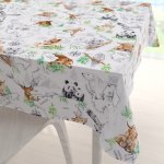 Biante bavlna čtvercový ubrus Sandra SA-546 Zvířata světa na bílém 50x50 cm – Hledejceny.cz