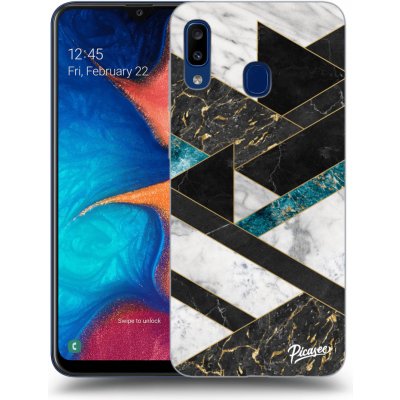 Pouzdro Picasee silikonové Samsung Galaxy A20e A202F - Dark geometry černé – Zboží Mobilmania