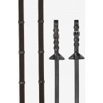 LeMieux Pogumované protiskluzové otěže Rubber Grip Continental Reins hnědá /Silver Drezurní – Hledejceny.cz