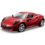 Bburago Alfa Romeo 4C metalíza červená 1:32 – Zboží Mobilmania