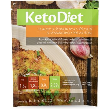 KetoDiet Proteinová placka s česnekovou příchutí 7 x 25 g