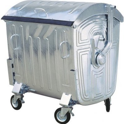 HTI Plechový žárově zinkovaný kontejner 1100 l – Zboží Dáma