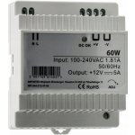 BERGE LED zdroj na DIN lištu 12V - 60W - 5A PS-DIN-12V-60W – Sleviste.cz