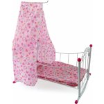 MAC TOYS Postýlka s nebesy set s peřinkou a polštářkem miminko – Zboží Mobilmania