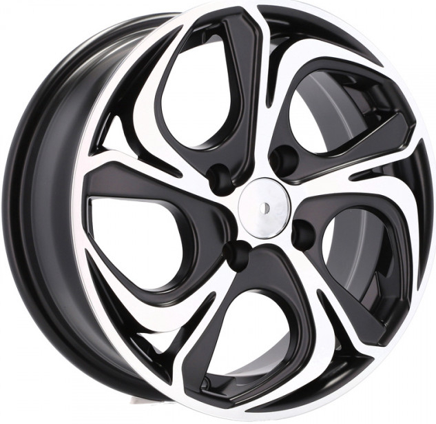 Racing Line BY980 5,5x14 4x108 ET35 black polished half matt