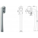 ROTO KLIKA PRO VÝKLOPNĚ-POSUVNÁ OKNA A BALKONOVÉ DVEŘE délka 200 mm Barva: Střední bronz – Zboží Mobilmania