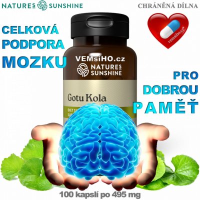 Nature’s Sunshine GOTU KOLA Pupečník asijský 100 kapslí po 495 mg – Hledejceny.cz