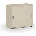 Primo Kancelářská skříň se zasouvacími dveřmi WOOD, 740 x 800 x 420 mm, bříza – Zboží Dáma