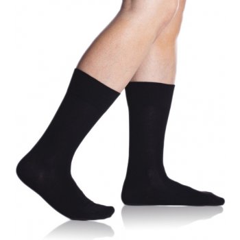 BAMBUS COMFORT SOCKS 5x Bambusové klasické pánské ponožky 5 ks černá