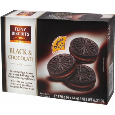 Feiny Biscuits Black & Chocolate sušenky 176 g – Zbozi.Blesk.cz