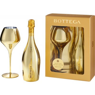Bottega Gold Prosecco Spumante Brut DOC 11% 0,75 l (dárkové balení 1 sklenice) – Zboží Dáma
