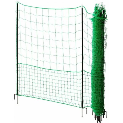 Nevodivá zelená ohradníková síť s brankou pro drůbež, délka 24 m, výška 112 cm – Sleviste.cz