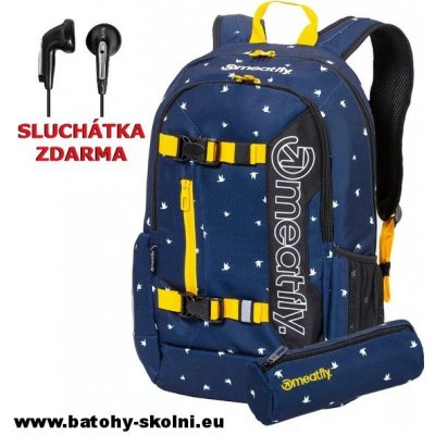 Meatfly batoh Basejumper 5 K birds navy Black 20 l – Hledejceny.cz