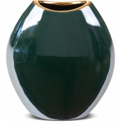 EUROFIRANY DEKORAČNÍ VÁZA AMORA 14X7X16 CM TMAVĚZELENÁ – Zboží Dáma