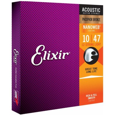 Elixir 010-047 Nanoweb 12 String Phosphor Bronze Light 16152 – Hledejceny.cz