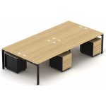 Nábytek Designový cz DEBZ35U Kancelářská sestava EPIC Z35 U cm dub černá – Zboží Dáma