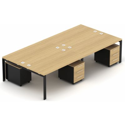 Nábytek Designový cz DEBZ35U Kancelářská sestava EPIC Z35 U cm dub černá – Zboží Dáma