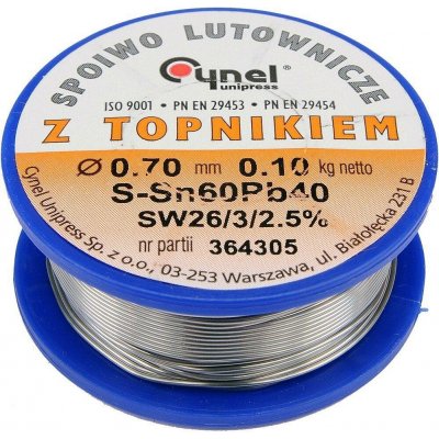Cín pájka CYNEL 0.70mm/100g Sn60Pb40 – Zboží Dáma