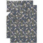 Livarno povlečení z mikrovláknitého saténu květiny/šedá 140x200 70x90 – Hledejceny.cz