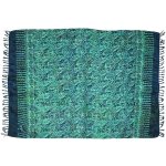 Bob batik sarong batikovaný pareo Floral Paisley zelená – Zboží Dáma