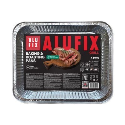 Alufix Grilovací miska, 33 x 26 cm, 3 ks, ALUFIX TROPFGUNINEW ,balení 3 ks 566272 – Zbozi.Blesk.cz