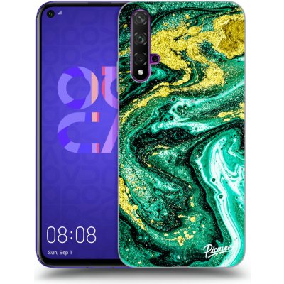 Pouzdro Picasee silikonové Huawei Nova 5T - Green Gold čiré – Zboží Mobilmania