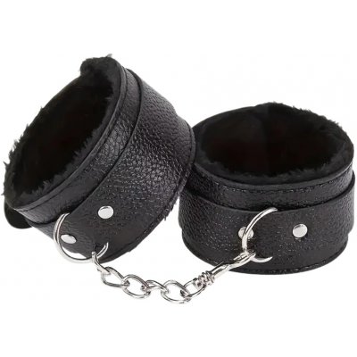dovoz Pouta kožená s chlupatinou Barva: Černá – Zboží Dáma