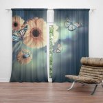 Sablio Závěs Květinová abstrakce: 2ks 140x250cm – Zboží Mobilmania