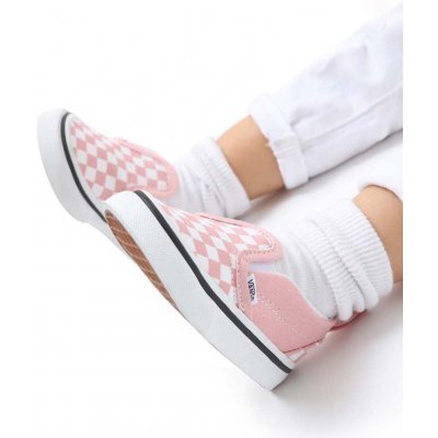 Vans TD Slip-On V (checkerboard) powder pink/true white – Zboží Dáma