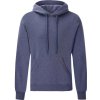 Pánská mikina Fruit of the Loom Mikina Classic Hooded Sweat s kapucí COT-162208c0801 Melír navy