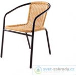 křesílko HAPPY GREEN ocelové stříbrné PE RATAN A08866 – Sleviste.cz