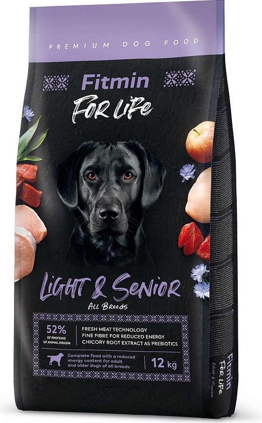 Fitmin Life Light & Senior drůbeží vepřové hovězí tlusťochy a starší 12 kg