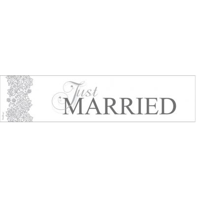 PartyDeco PartyDeco Svatební SPZ - Just Married – Zboží Dáma