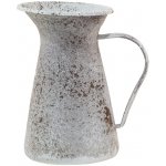 Šedý bílý antik dekorativní kovový džbánek 12*12*20 cm Clayre & Eef – Hledejceny.cz