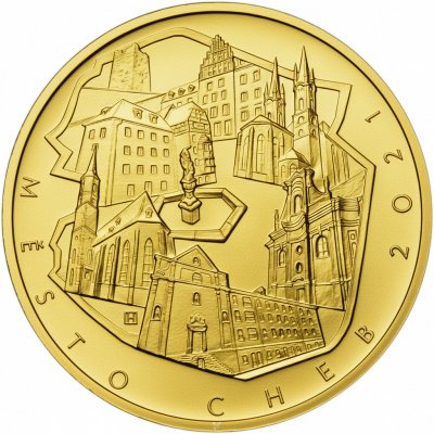 ČNB Zlatá mince 5000 Kč Cheb 2021 1/2 oz – Zboží Mobilmania