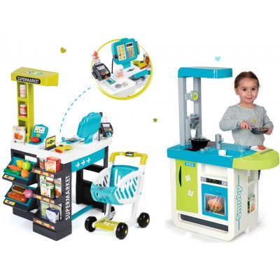 Smoby set kuchyňka Cherry Kitchen a obchod Supermarket 310900-7 – Sleviste.cz