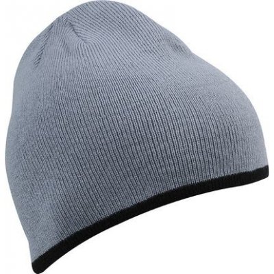 Myrtle Beach beanie with Contrasting Border Světle šedá tmavě šedá – Hledejceny.cz